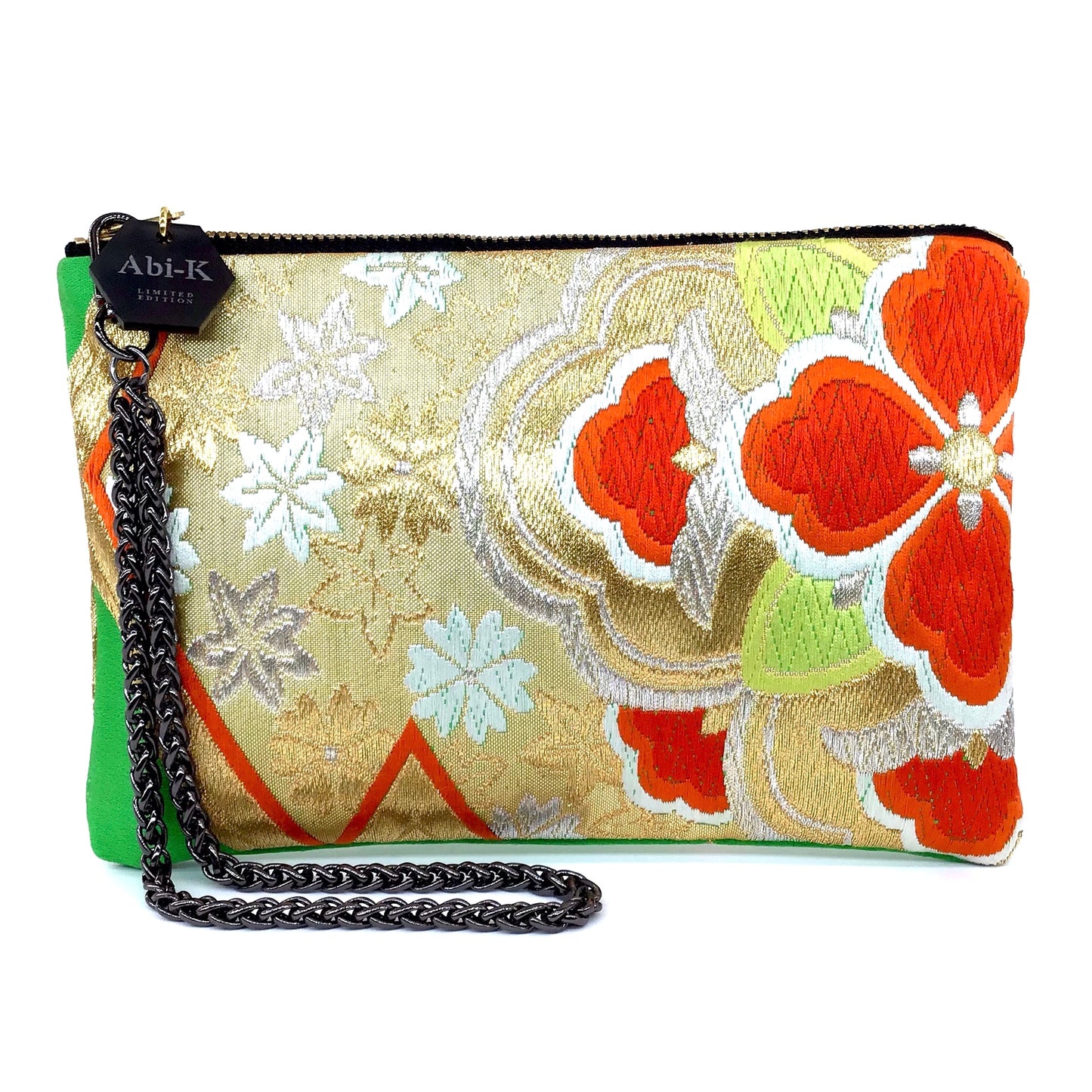 Carolyn Purse ‘Green & Orange Flowers’ 3/3