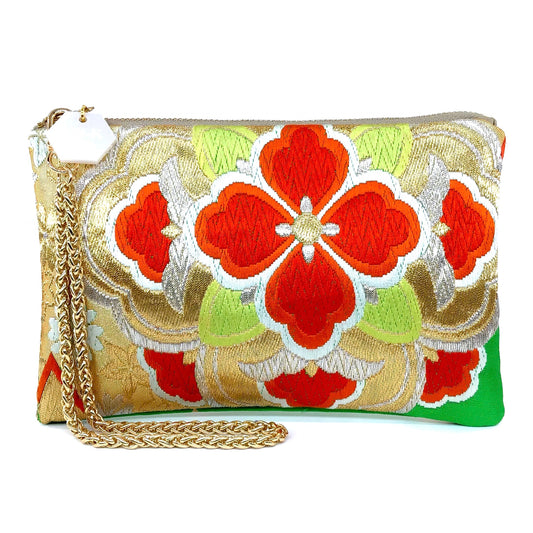Carolyn Purse ‘Green & Orange Flowers’ 2/3
