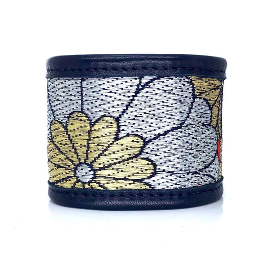 Abi-K Cuff ‘Silver & Gold Flowers’