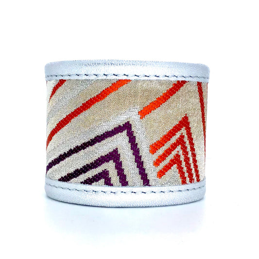 Abi-K Cuff ‘Silver Plum Stripe’