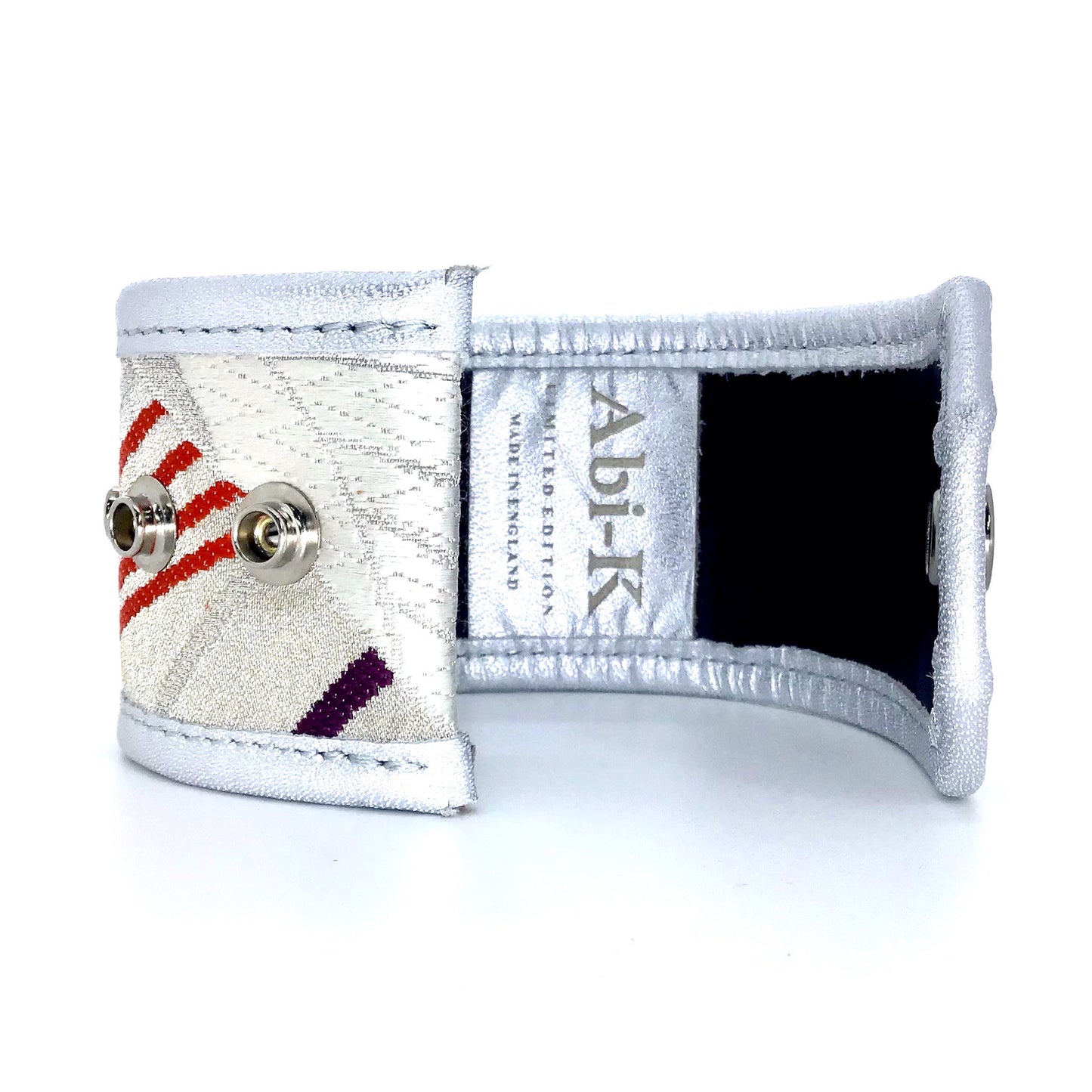Abi-K Cuff ‘Silver Plum Stripe’