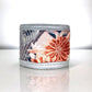 Kimono Cuff Bracelet ‘Coral & Silver Floral’